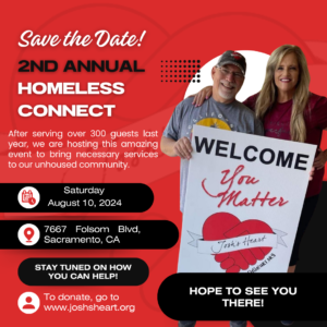 Save the Date, 2nd Annual Homeless Connect. August 10, 2024